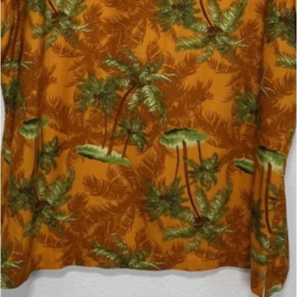 Vintage Puritan Orange Green Vacation Palm Tree Hawaiian Tropical Shirt Size XL - Picture 7 of 8